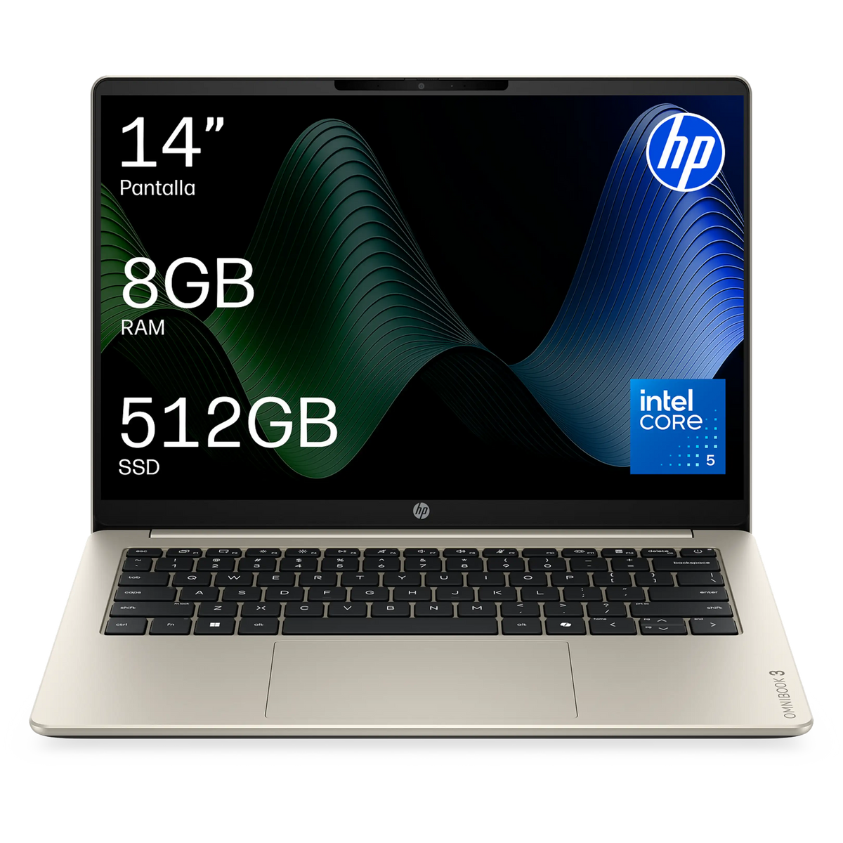 Portátil nuevo Hp OmniBook 3 14-hu0005nsx | i5 120U | 8Gb Ram | 512GB Nvme | Windows 11 Pro | Office 2024