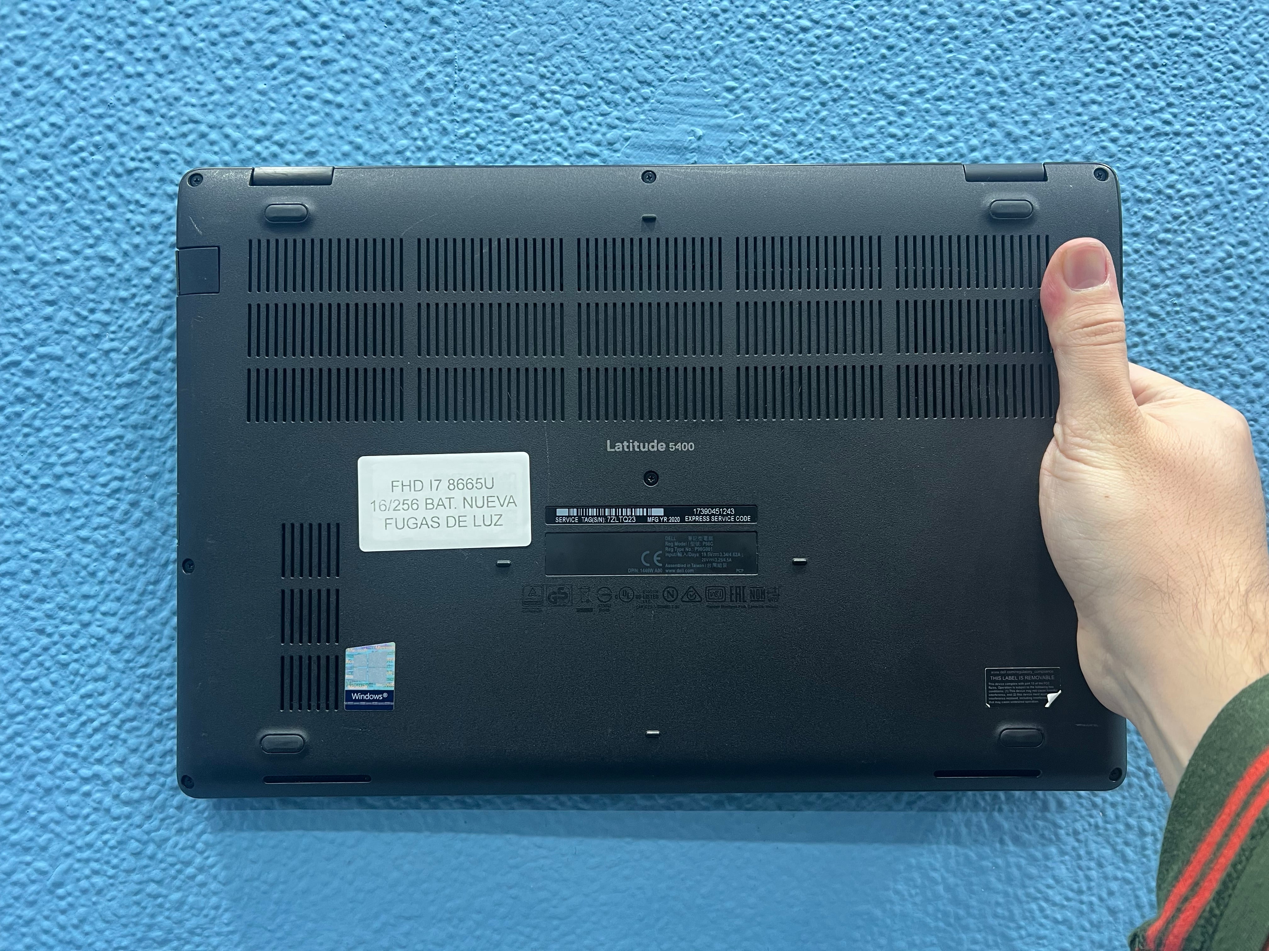 ¡¡ LIQUIDACION !! DELL LATITUDE 5400 | INTEL CORE I7 8665U | 16 GB RAM | 256 GB NVMe | WIN 11 PRO | OPEN OFFICE | REFERENCIA 7ZLTQ23 | BATERIA NUEVA