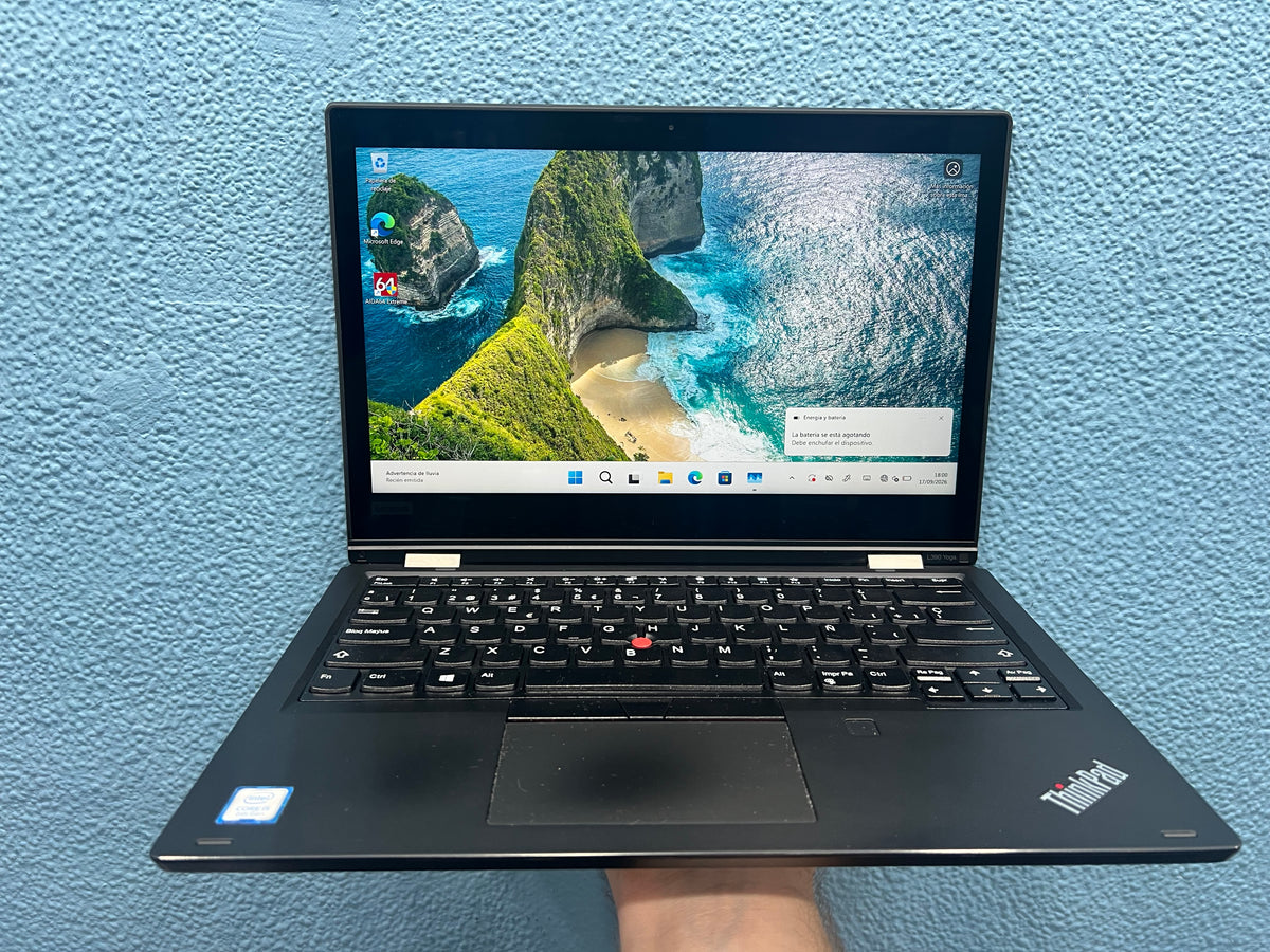 ¡¡LIQUIDACION!! Lenovo ThinkPad L390 Yoga | i5 8265U | 8Gb Ram | 256GB Nvme | Windows 11 Pro | Táctil | Referencia 011