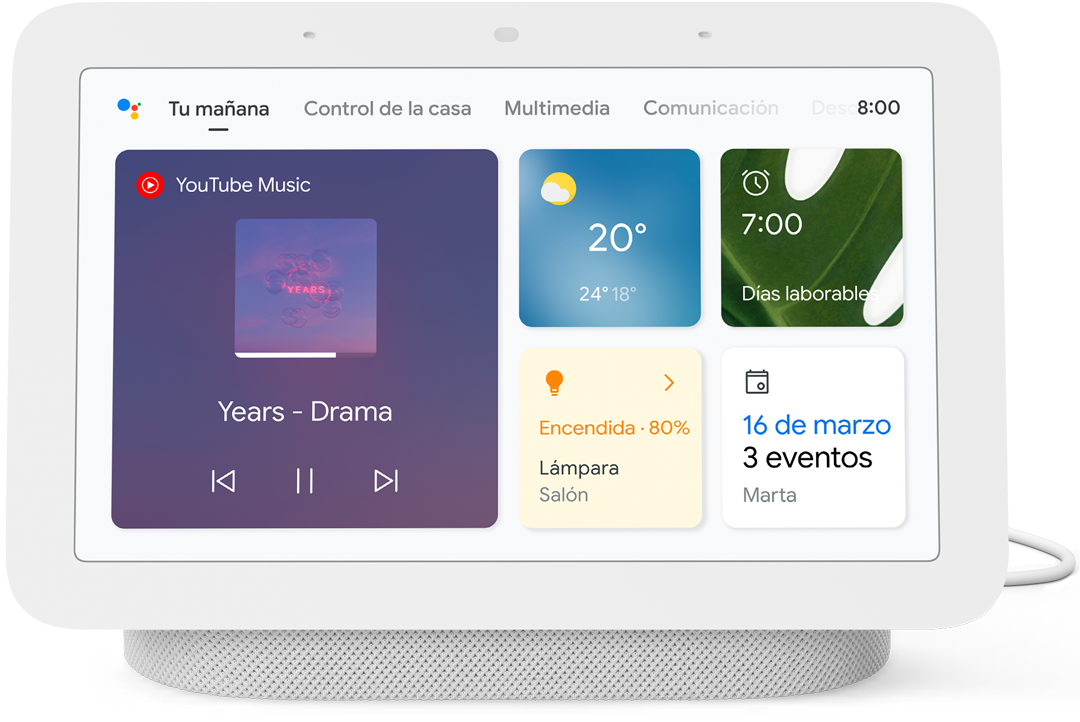 Google Home | Nest Audio | Altavoz inteligente Bluetooth inalámbrico |  Asistente